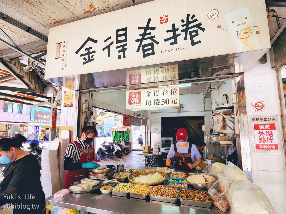 台南美食》金得春捲，包皇帝豆的60年老店，國華街 永樂市場小吃推薦 - yukiblog.tw