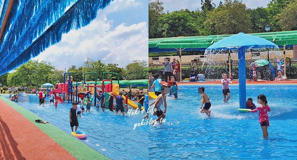 嘉義超強免費玩水，竹崎親水公園，兒童戲水區親子好去處