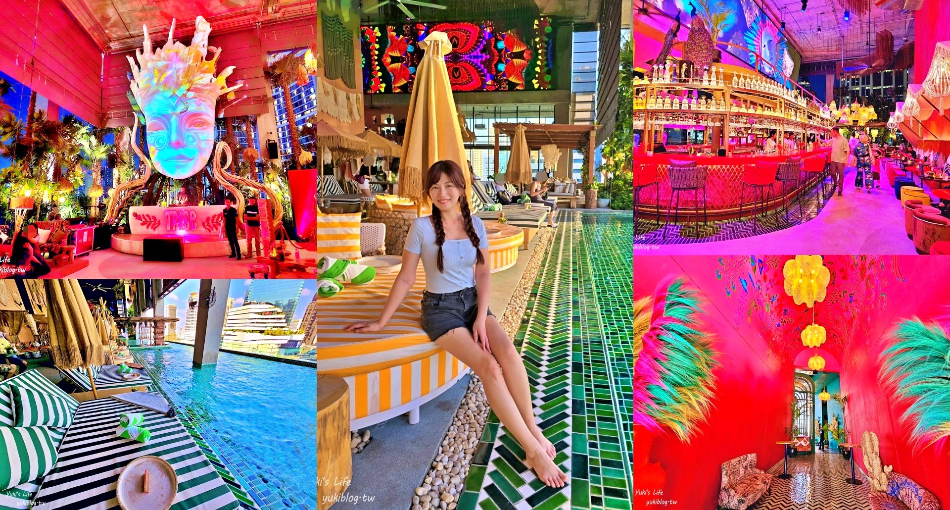 曼谷最新酒吧【TRIBE Sky Beach Club】藏在百貨裡的海島渡假，從早到晚享受池畔Chill氛圍