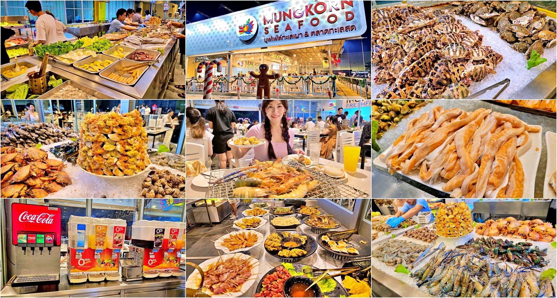 曼谷海鮮不限時吃到飽推薦【Mungkorn Seafood】只要499~泰國蝦.生醃.螃蟹.蔬果任你吃