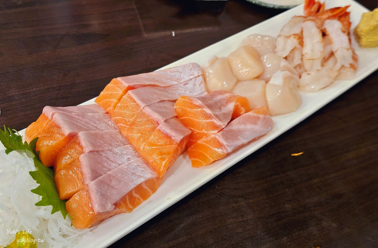 三峽美食|村日式料理吃到飽|超狂厚切生魚片.生蠔.天使紅蝦.巨大干貝富翁~ - yukiblog.tw