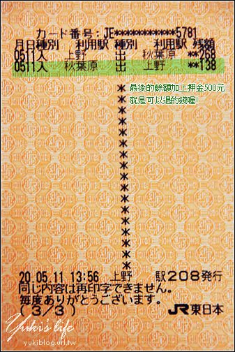 [08東京假期]＊C51 東京自由行必備之Suica。西瓜卡的購買與使用 - yukiblog.tw