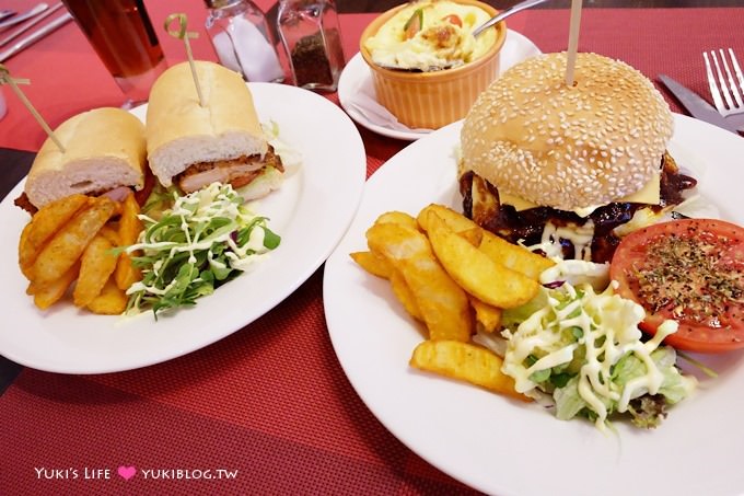 板橋早午餐【幸福這裡Happiness Here】法式藍帶美食、安格斯黑牛漢堡太厲害 - yukiblog.tw