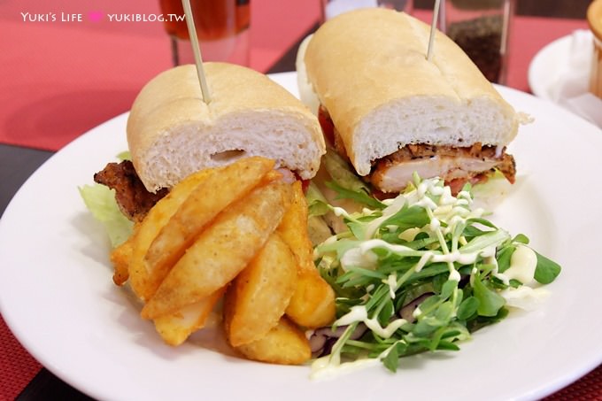 板橋早午餐【幸福這裡Happiness Here】法式藍帶美食、安格斯黑牛漢堡太厲害 - yukiblog.tw